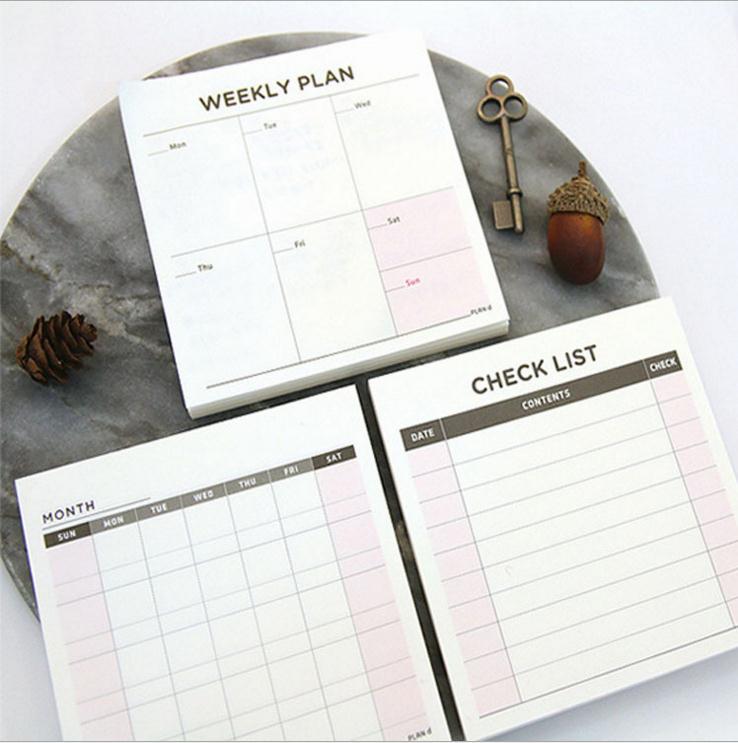 Weekly, Monthly, & Work Planner Tear off Paper Notepads