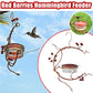 Self-Service Hummingbird Feeders for Outdoors Garden Metal Hanger Bird Feeder, Backyard Decorative Fruit Berry Bird Feeders for Outside, Balcony, Window