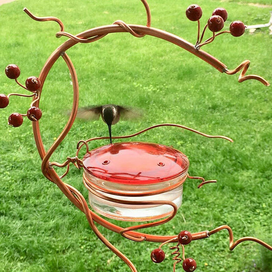 Self-Service Hummingbird Feeders for Outdoors Garden Metal Hanger Bird Feeder, Backyard Decorative Fruit Berry Bird Feeders for Outside, Balcony, Window