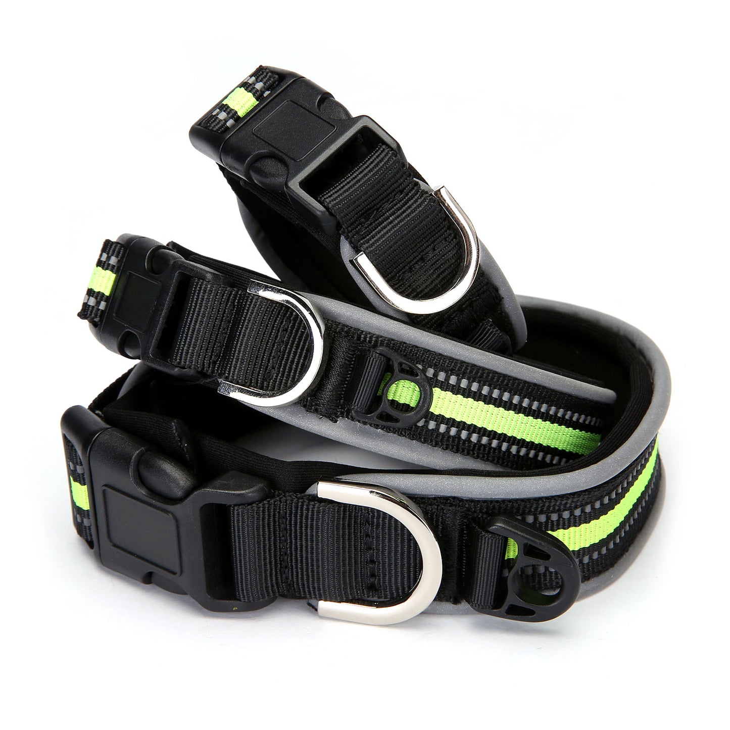 Thick Durable Nylon Comfortable Pet Collars Plus Velcro and Luminous Safety Neoprene Dog Cat Collars