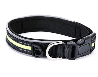 Thick Durable Nylon Comfortable Pet Collars Plus Velcro and Luminous Safety Neoprene Dog Cat Collars