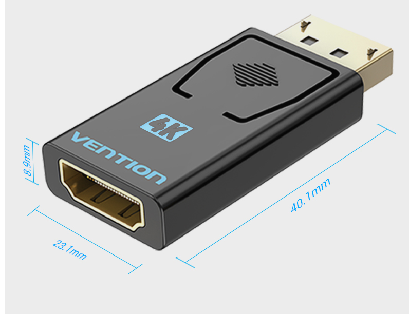 Vention DisplayPort To HDMI Male-to-Female Converter, High-Definition Interface