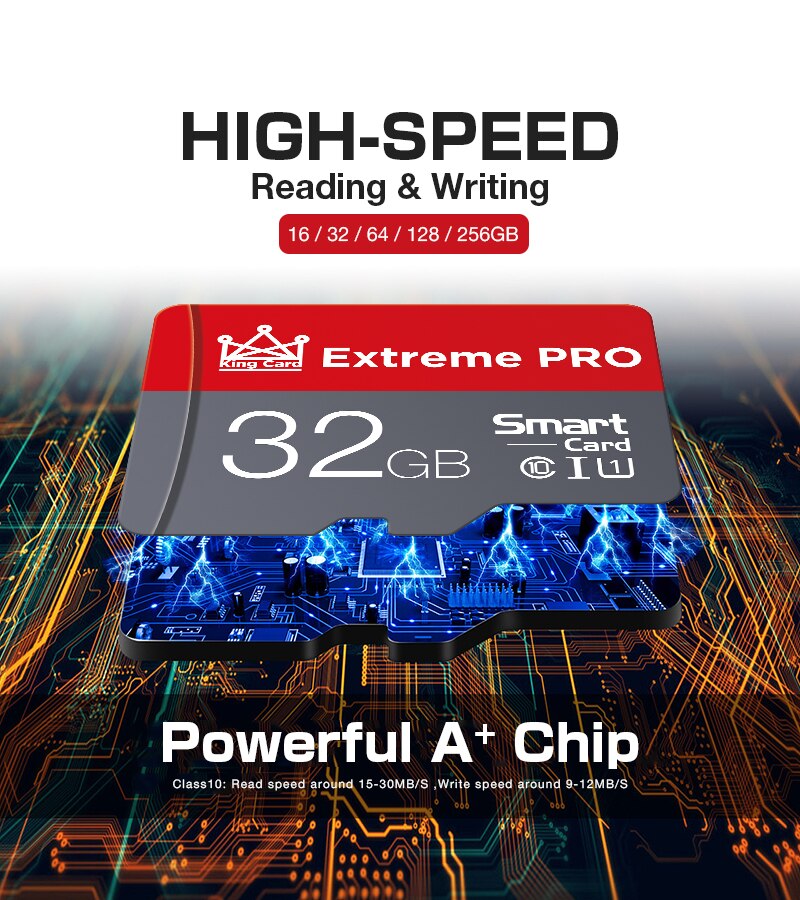 Extreme PRO Drive Mini TF Memory Card with Micro SD Adapter Card Suitable For Mobile, Phones, Cameras, & other Electronics