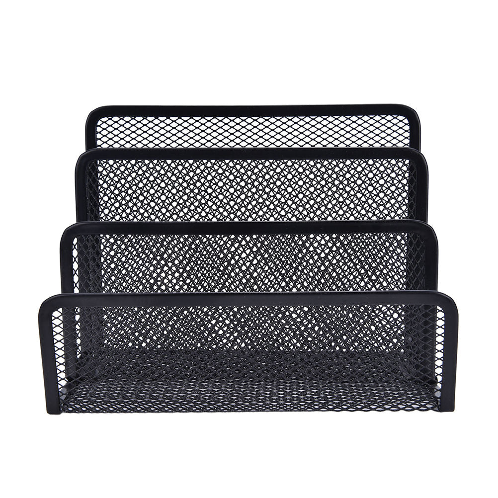 Mesh Metal Home Office Desk-Organizer Book Shelves