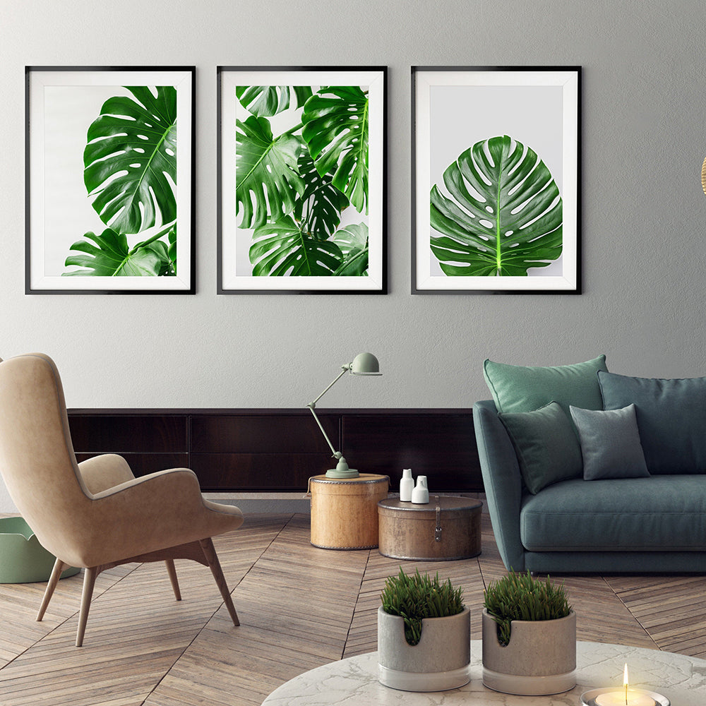 Home Decor Monstera Plant Leaves Canvas Painting