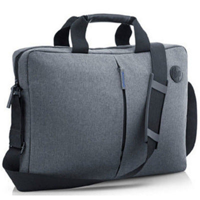 Grey Burlap Messenger Style Laptop / Computer Bag