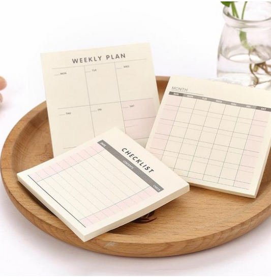 Weekly, Monthly, & Work Planner Tear off Paper Notepads