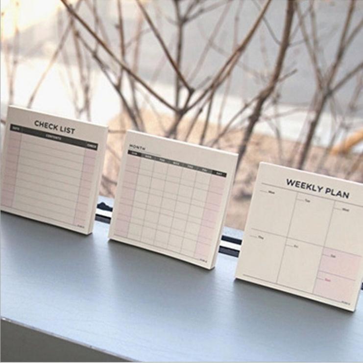 Weekly, Monthly, & Work Planner Tear off Paper Notepads