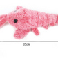 Pet Toys Electric Jumping Shrimp USB Charging Simulation Lobster Funny Cat Plush Pets Toy