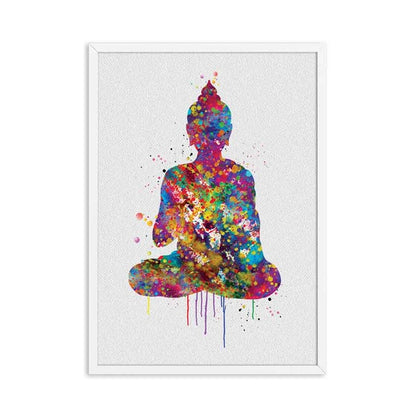 Meditation Canvas Painting Abstract Buddha Home Decor