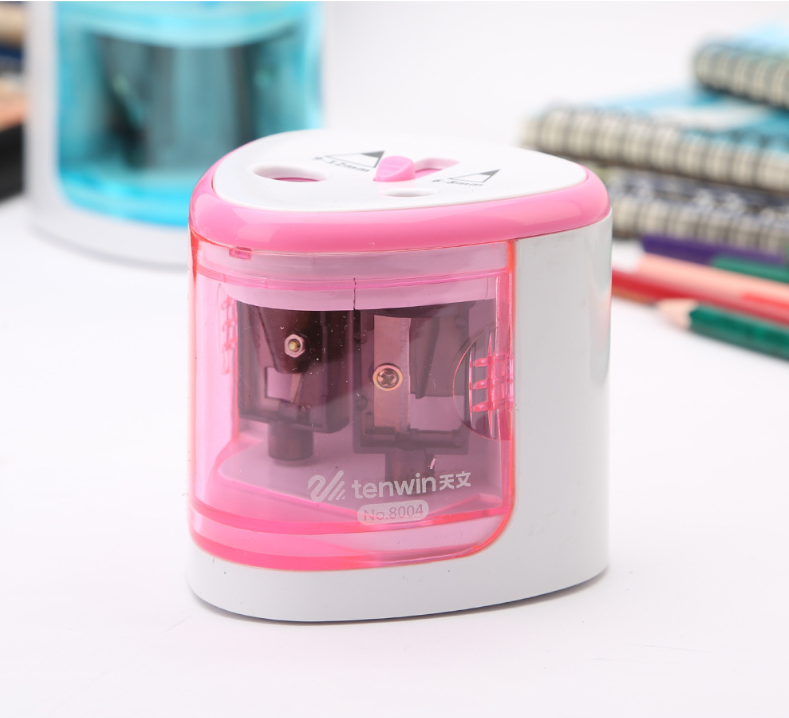 Tenwin Multi-functional Automatic Electric Pencil Sharpener Battery Operated with 2 Holes