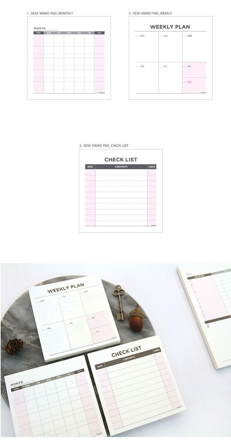 Weekly, Monthly, & Work Planner Tear off Paper Notepads