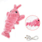 Pet Toys Electric Jumping Shrimp USB Charging Simulation Lobster Funny Cat Plush Pets Toy