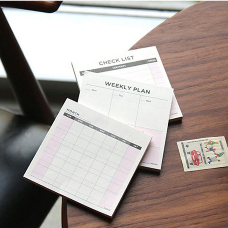 Weekly, Monthly, & Work Planner Tear off Paper Notepads