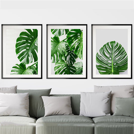 Home Decor Monstera Plant Leaves Canvas Painting