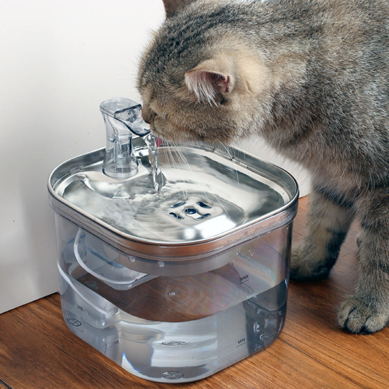 Pet Cat Dog Stainless Steel Automatic Circulation Intelligent Fountain Water Dispenser Pets Accessories