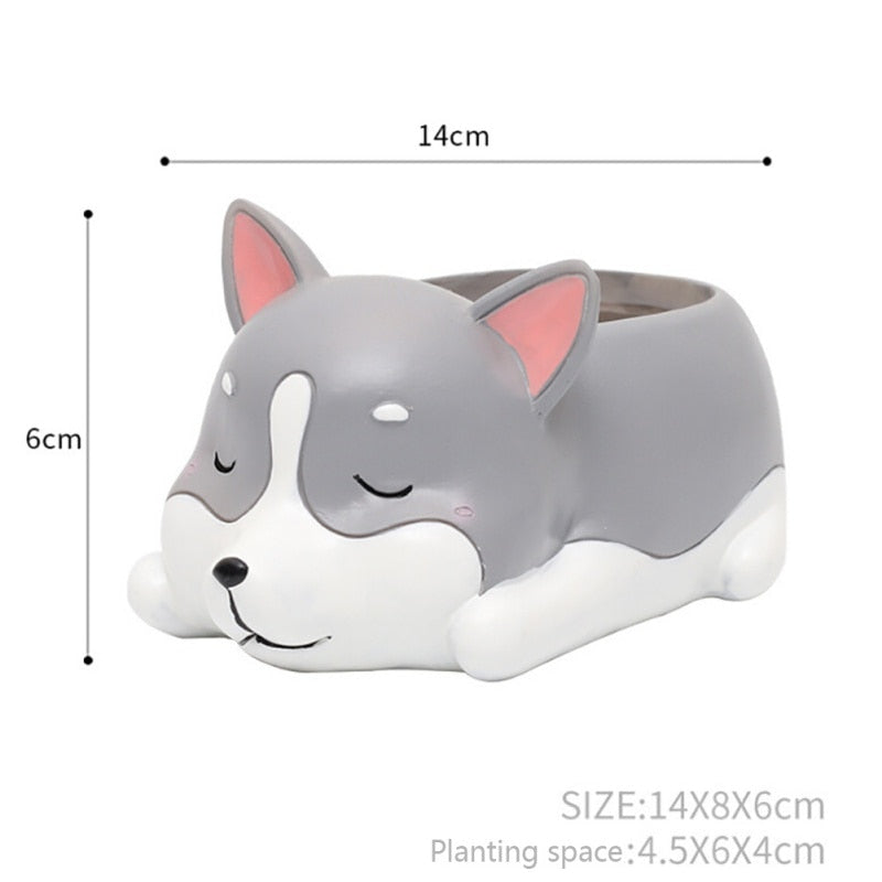 Creative Sleeping Pet Succulent Flower Pot