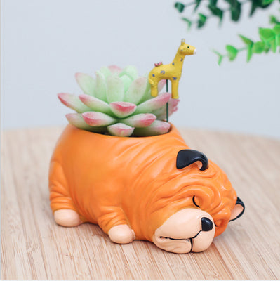 Creative Sleeping Pet Succulent Flower Pot