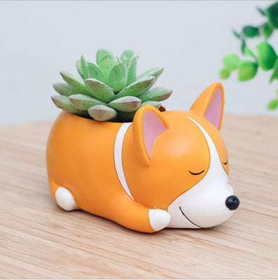 Creative Sleeping Pet Succulent Flower Pot