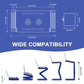 Rainbean Adjustable Laptop Stand / Laptop Desk with Cooling Fans, Workstation Desk with Mouse Pad