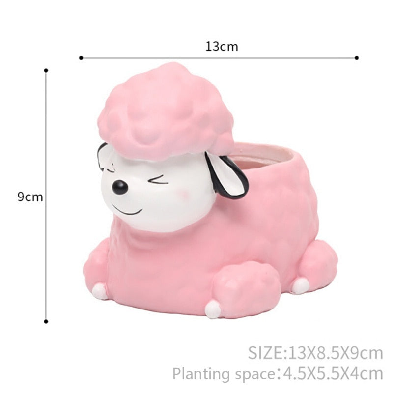 Creative Sleeping Pet Succulent Flower Pot