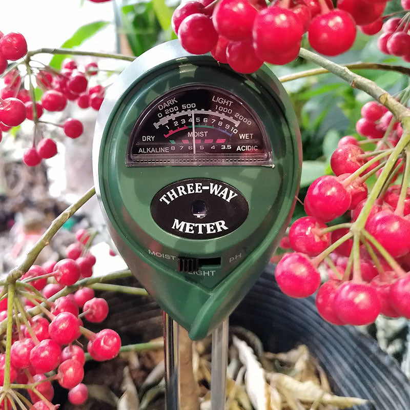 Three-in-one Horticultural Soil Tester Soil Moisture Detector Soil Thermometer Soil Acidity Meter PH