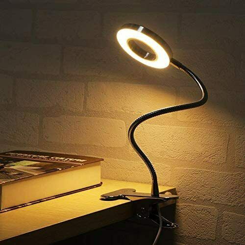 Flexible LED Clip On Desk Lamp, USB and Dimmable