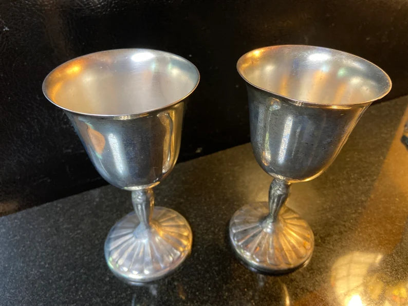 Vintage International Silver Company Goblets (Set of 2)