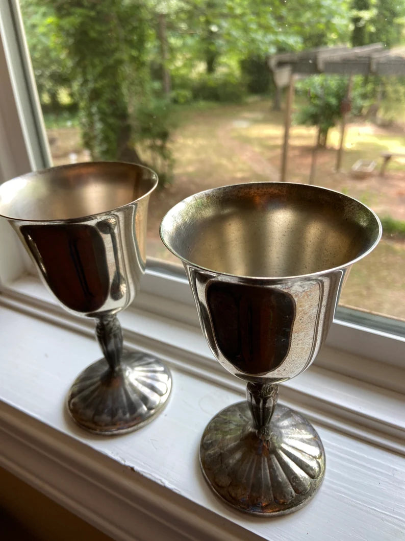 Vintage International Silver Company Goblets (Set of 2)